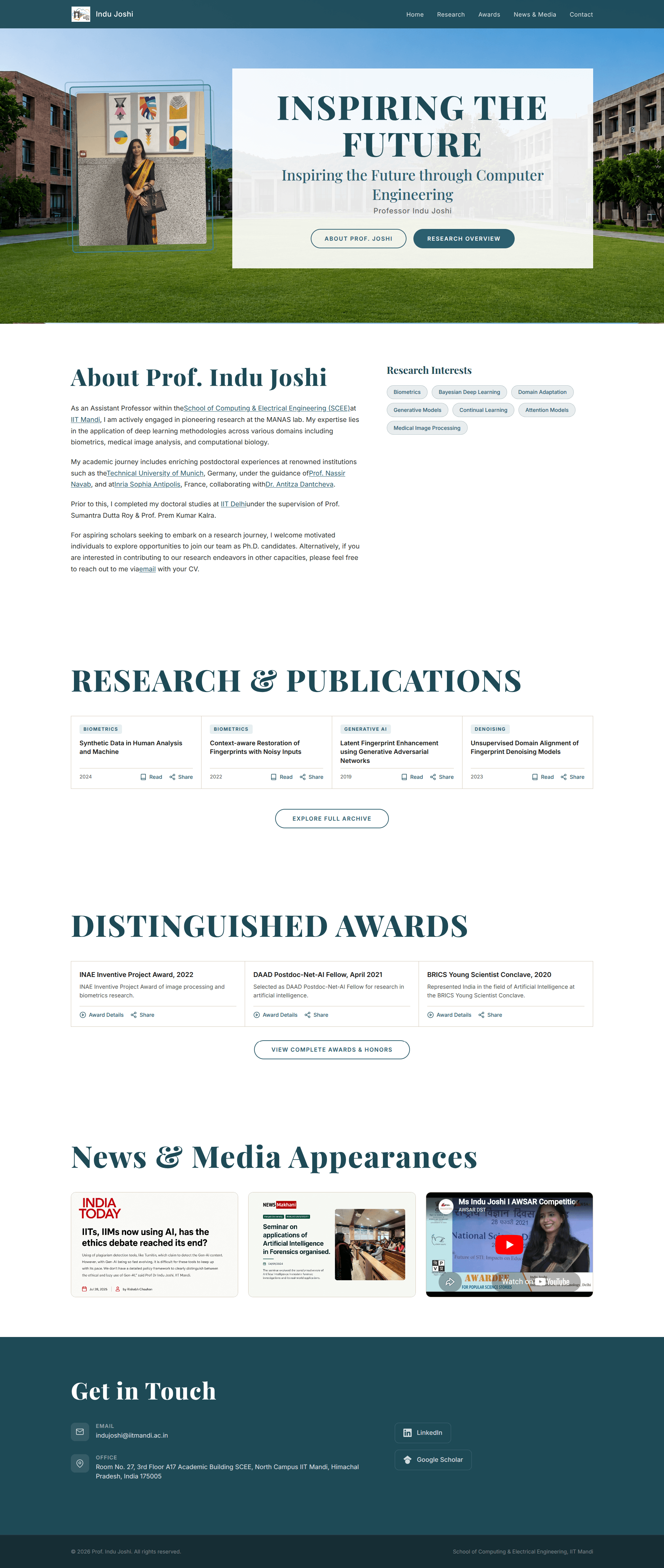 Dr Indu Joshi's Portfolio